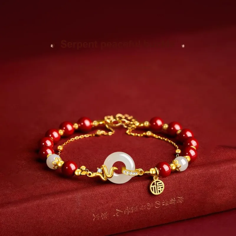 Andaozi Hetian Jade Bracelets Pale Greenish White Jade Women's-1