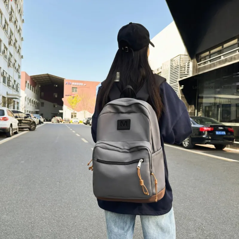 GEERDUN Nylon Backpack Unisex Gray, Red, Orange, Blue-2