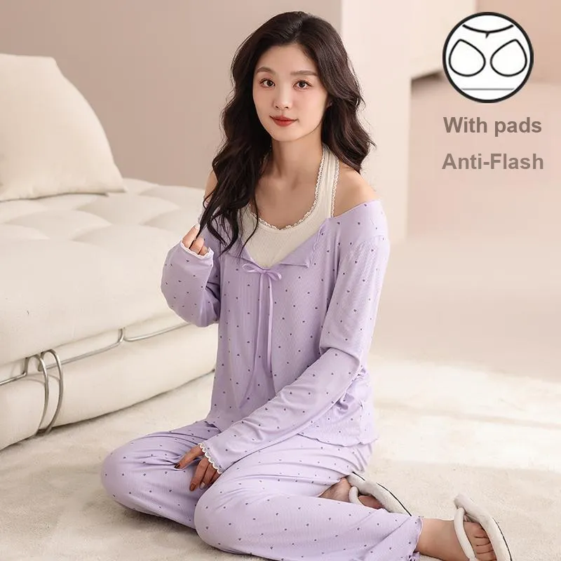 Qiao Ni Tong Pajama Set Women's Image Color-6