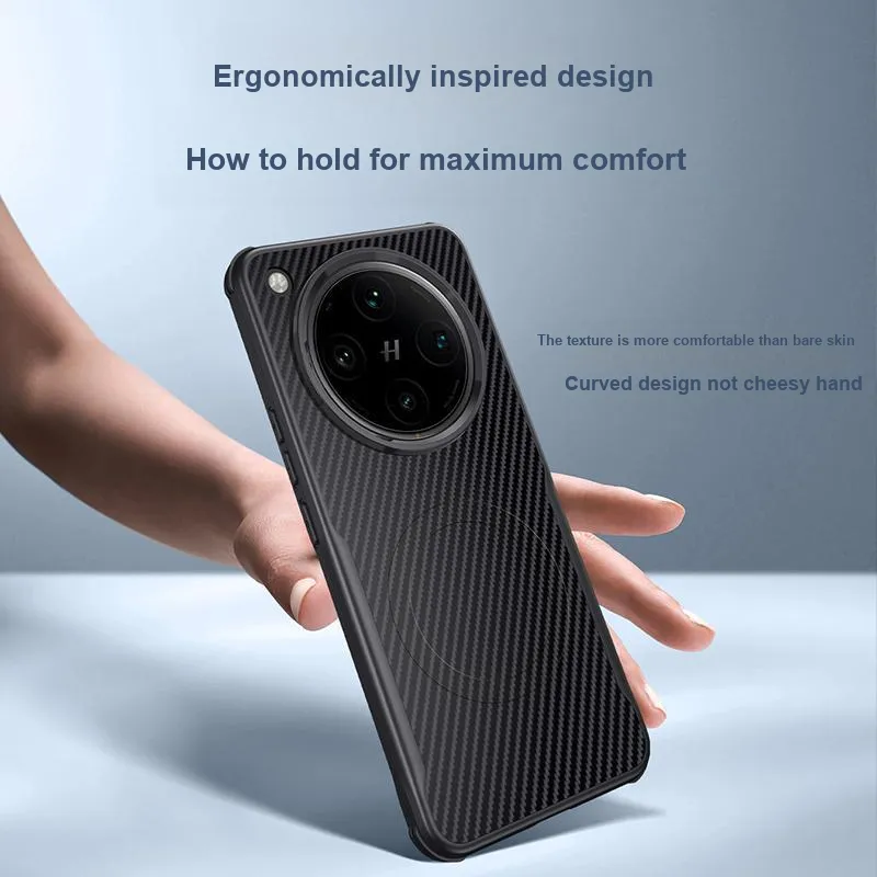 YUBEN TPU Material Kevlar Texture Magnetic Phone Cases Compatibility OPPO Reno 13/12/Find X8/X7/Pro/Ultra-2
