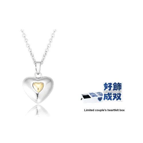 ASTAR HADES Смешанный материал Ожерелье Золотой и Серебряный Панели Любовь Ожерелье Женское