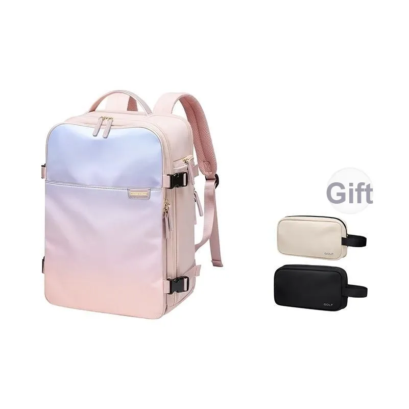 GOLF Fabric Backpack Regular Women's Blue Pink