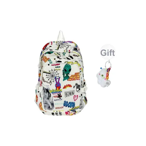 Touch Moon Oxford Backpack Unisex Green Red