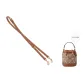 Khaki Litchi Grain Adjustable Shoulder Strap