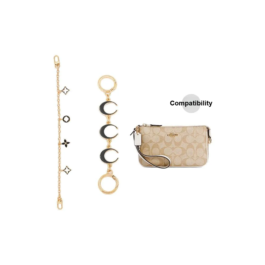 Metal Bag Accessory Women's Gold Металл Сумка Аксессуар Женские Золото