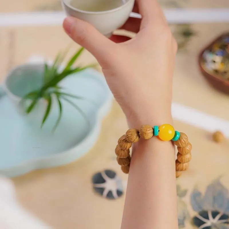 FANGYUANXIAOFU Monkey Head Walnut Bracelets Unisex-4