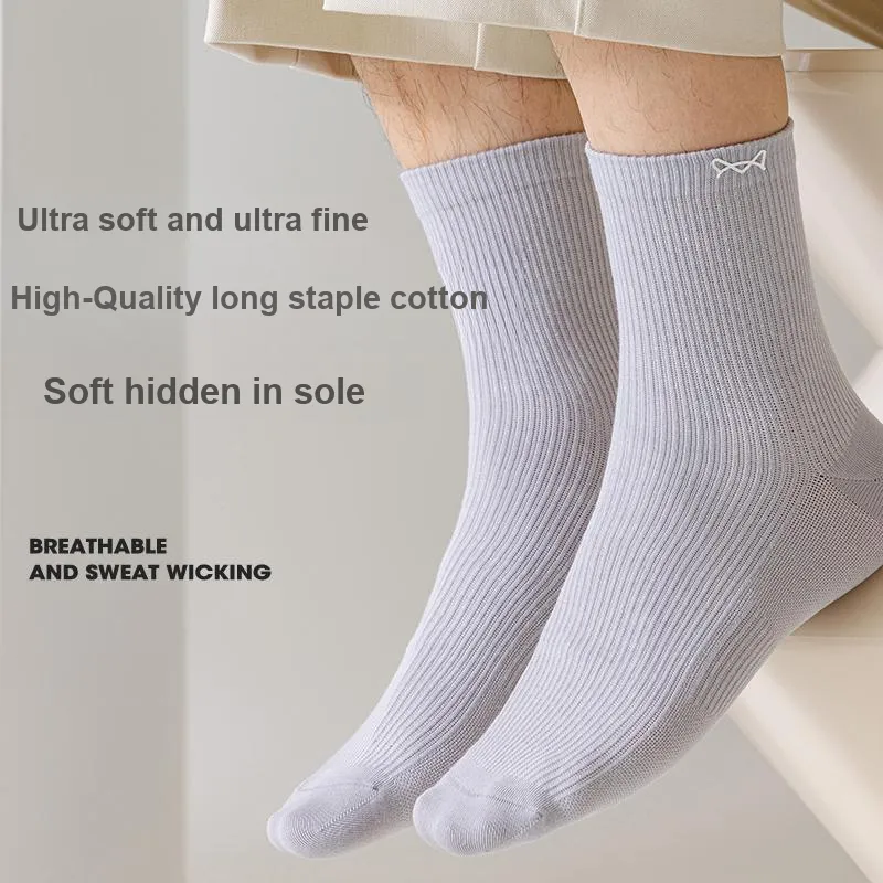 MIIOW Mid Calf Socks Women's 5 Pack-3