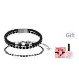 Glass Crystal Double-Layer+Five Elements Water Element Bracelet