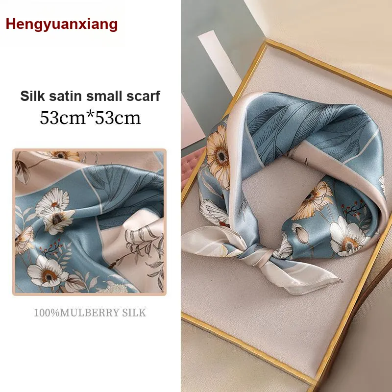 H YXIANG Silk Scarves Women's-23