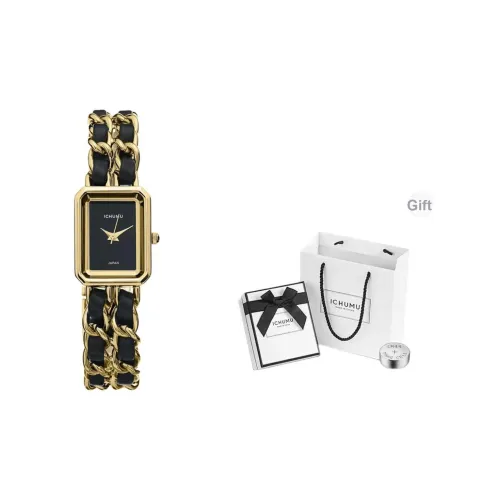 ICHUMU Кварцевый механизм Женские часы 26мм*20мм*8мм Черный