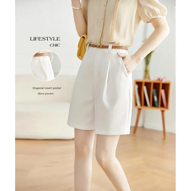 Like The Age Of Water Casual Shorts Regular Women's White-1