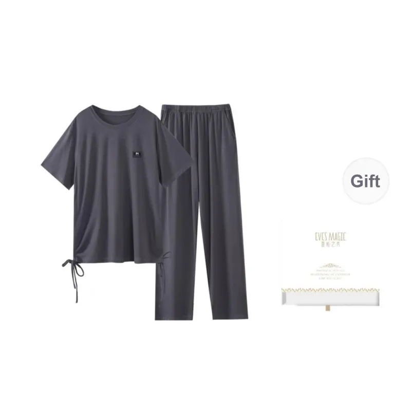XIA.WA.ZHI.XIU Pajama Set Women's Gift Box Set Dark Gray-0