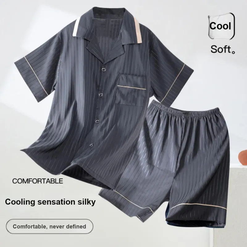 JUNEROSE Pajama Set Men's Includes Gift Box Sets Black-7