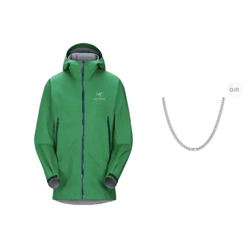 Arcteryx Beta Series Windbreaker Jackets Men Forest Green With Free Necklace