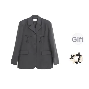 CPAURA Business Suits Women's Gray+Bowknot Hair Tie Comes With