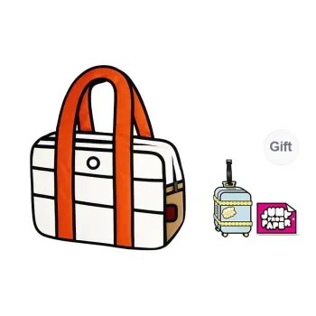 JumpFromPaper Polyester Handbag Unisex White
