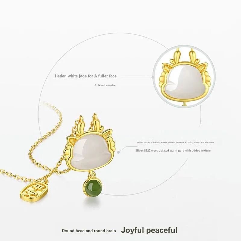 Happy Tide 925 Sterling Silver Necklaces Women's Gold-2