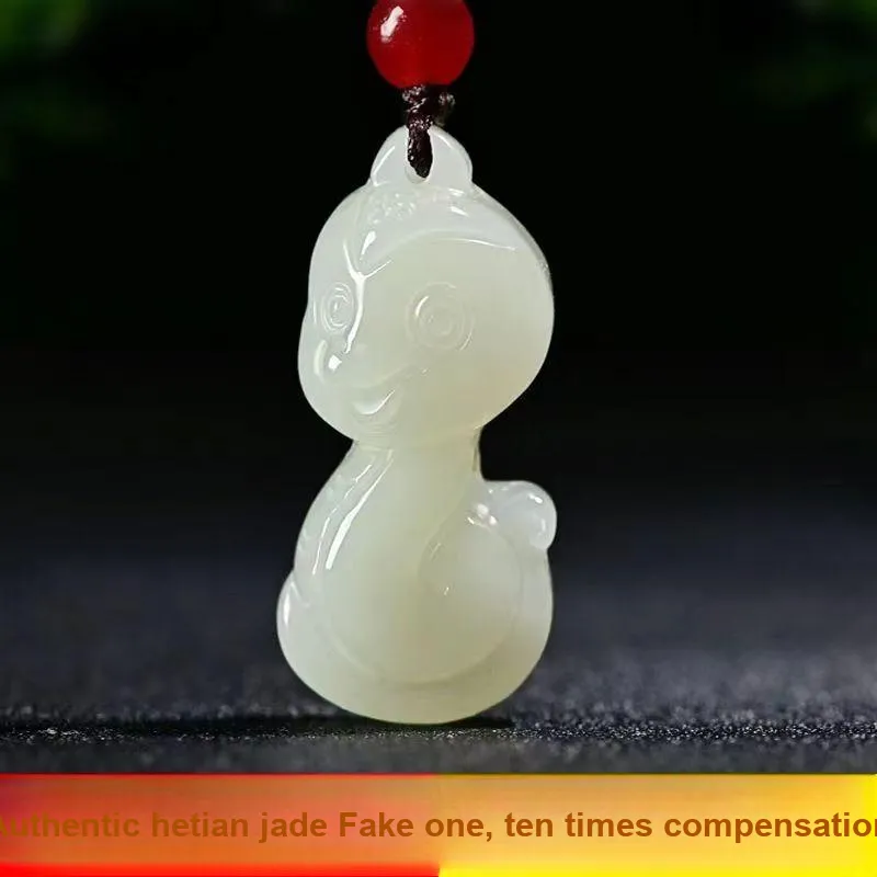 KUNYUYAO Hetian Jade Pendants White Jade Unisex-23