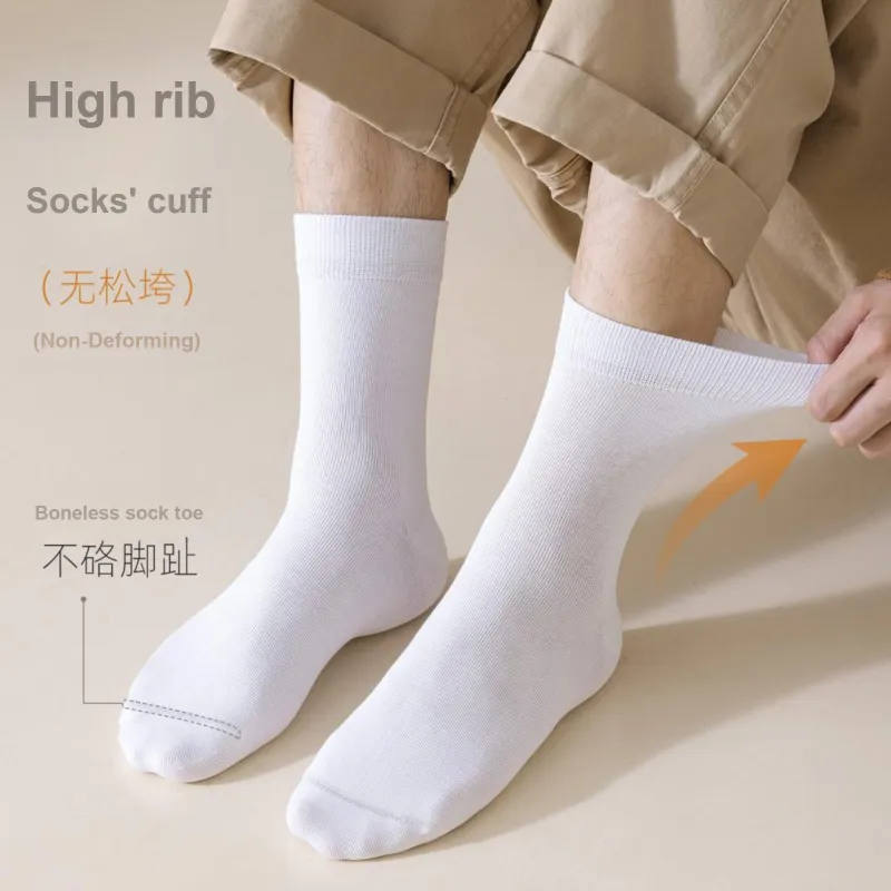 XXLLG Mid Calf Socks Men's Shopping Bag 5 Pack-3