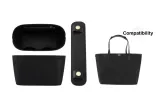 TB T Monogram Tote Trumpets Black Felt Liner 30.5cm+Black Shoulder Pads 20cm