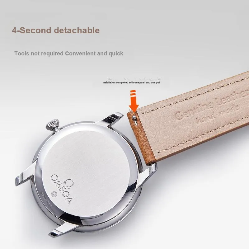 IStrap Longines Compatibility Watch Band 18/19/20/21/22mm Genuine Leather Material-12