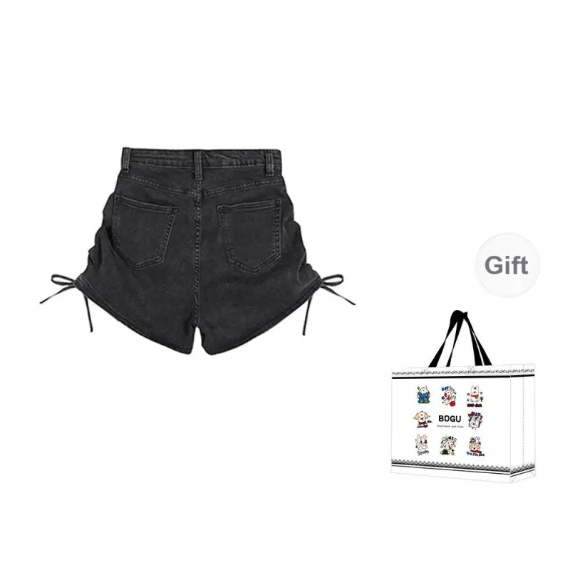 BDGU Denim Shorts Women's Black-1