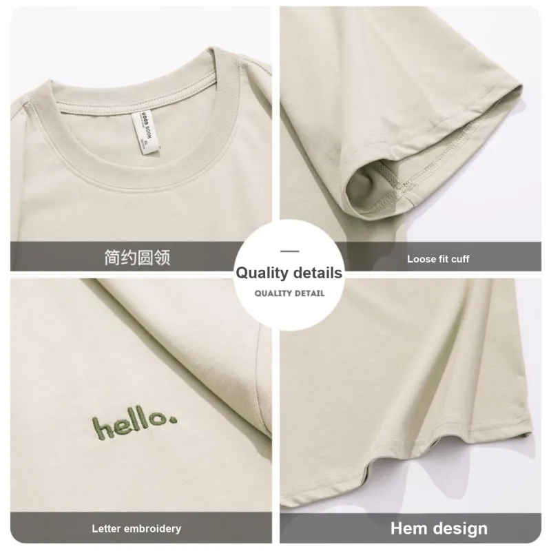 WOOD SOON Trendy Ins Casual T Shirt Couple Top Unisex-8