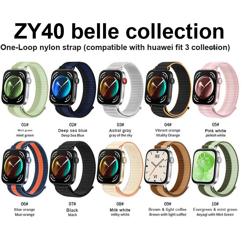 APEPALOG Huawei Compatibility Watch Band 225MM Nylon Material-2