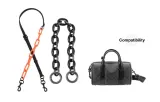 Orange Acrylic Adjustable 108-127cm+Black Decorative Chain 45cm