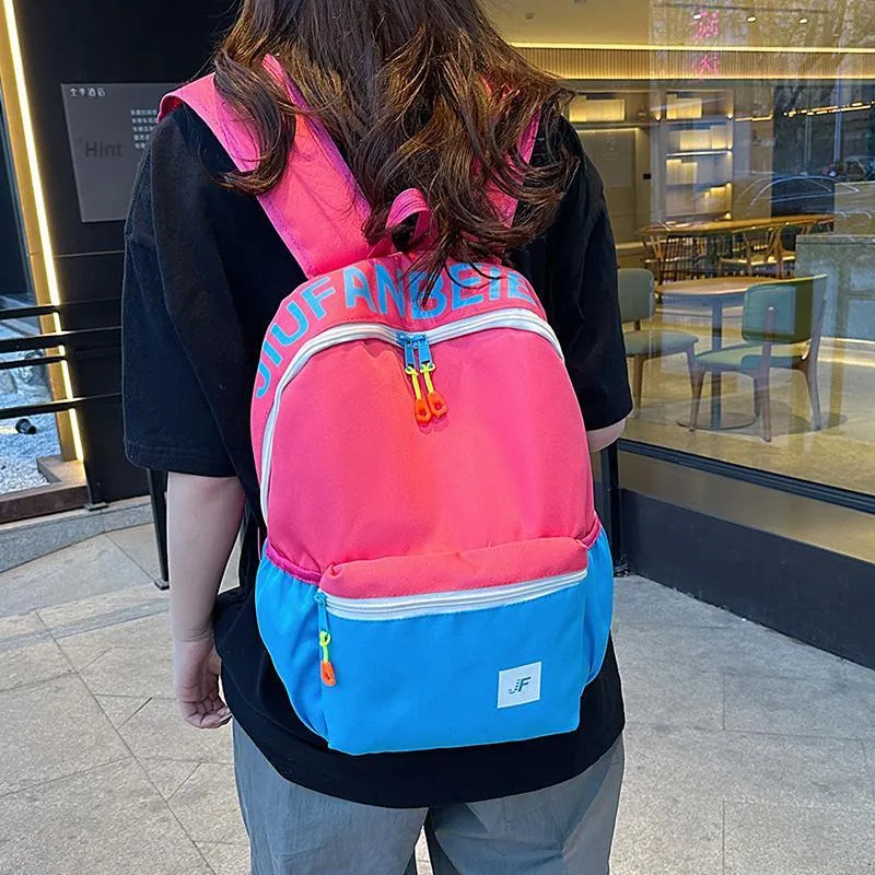 Alcohol Dragon Oxford Backpack Regular Unisex Fuchsia/Pink/Red/Blue-9