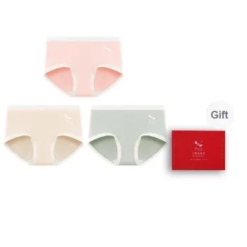 RED DRAGONFLY Cotton Panties Women's 3 Pack Gift Box Set