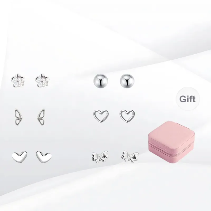 SHEEHHYY Alloy Stud Earrings Women's-2