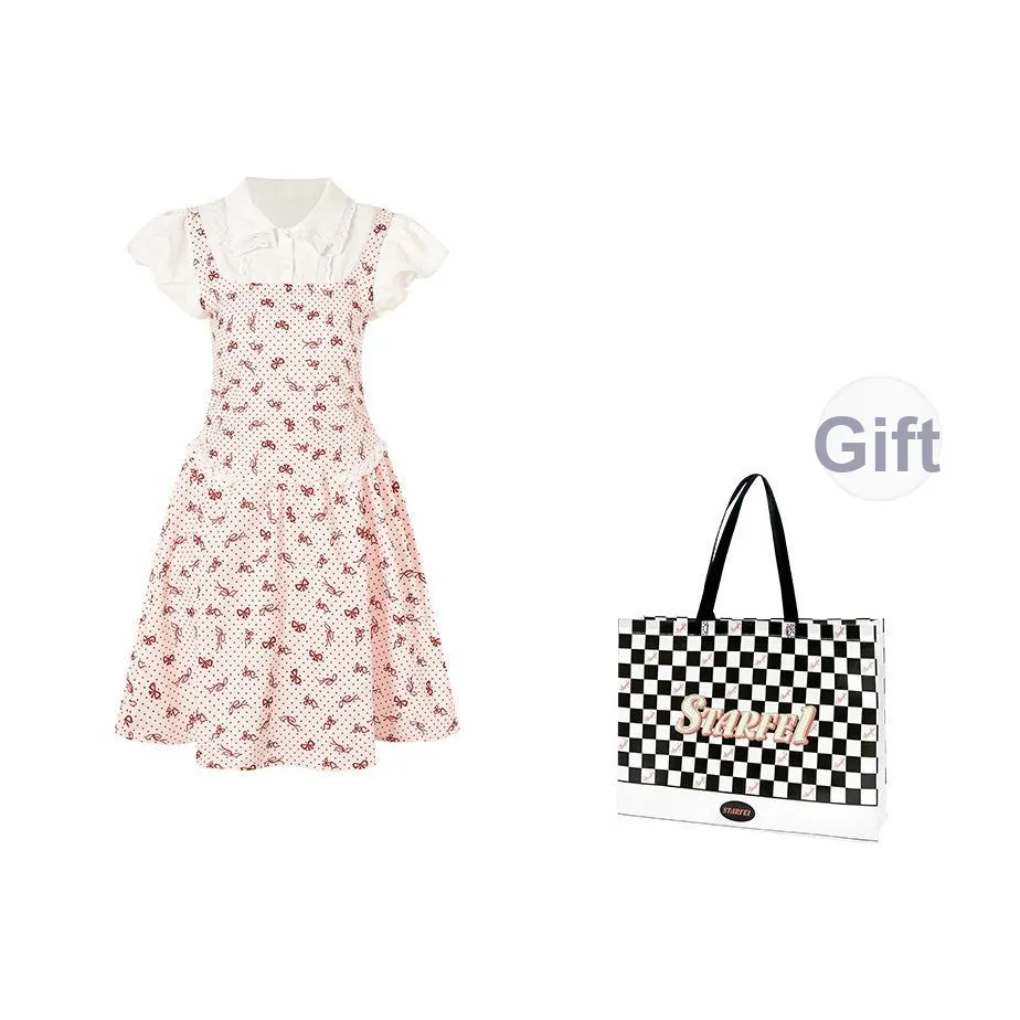 STARFEI Короткое платье с короткими рукавами женское