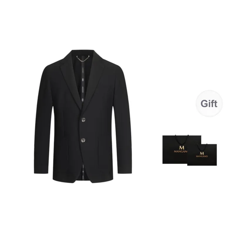 MANGANO Business Suit Men's Black Comes With Brand Shopping Bag-2
