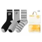 White Double Stripe, Black Single Stripe, Full Body Stripes (3 Pack)