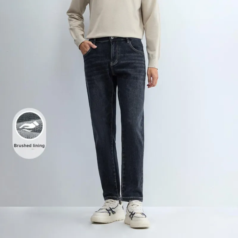 HLA Jeans Men Blue Gray Denim Gradient Dark 1F-2