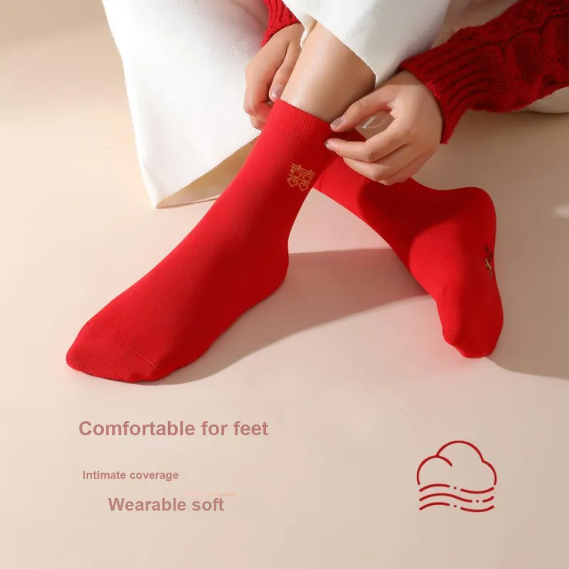 Lanza Mid Calf Socks Women's 4 Pack Red-4