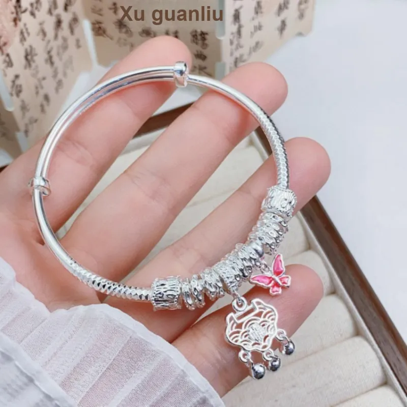 U state 999 Fine Silver Sterling Silver Bracelets Women's-3