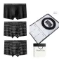 [Genuine Leather Belt][Black+Letter+Letter]3 Pack Underpants Box