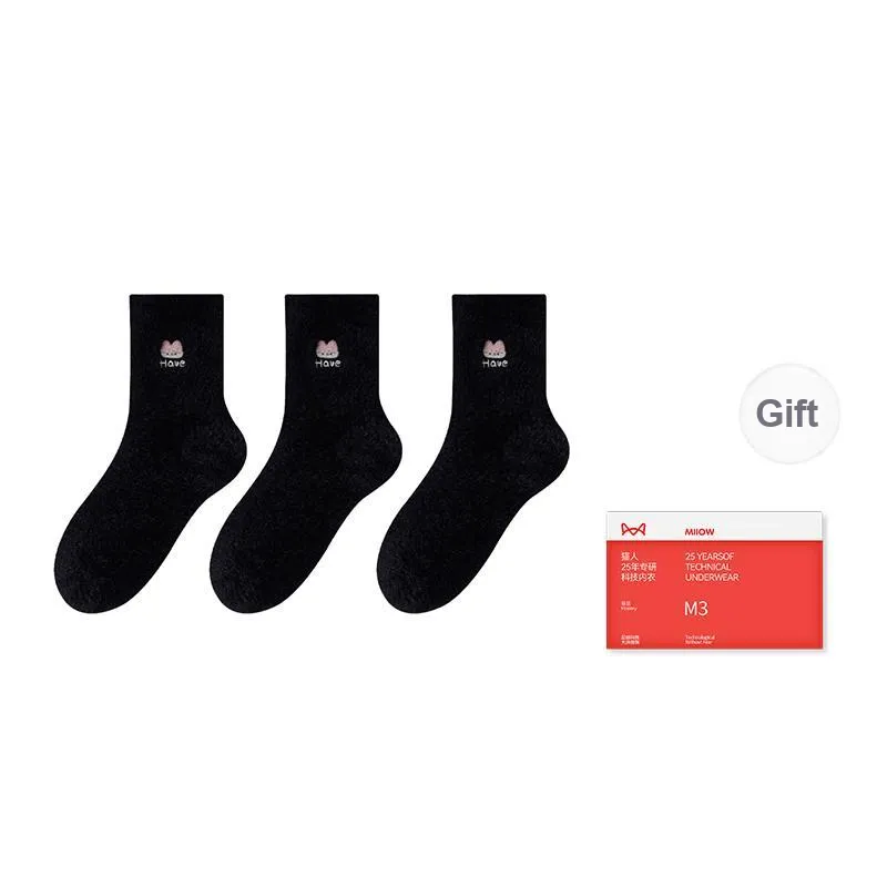MIIOW Trend Party Series Mid Calf Socks Women's Shopping Bag 3 Pack-10