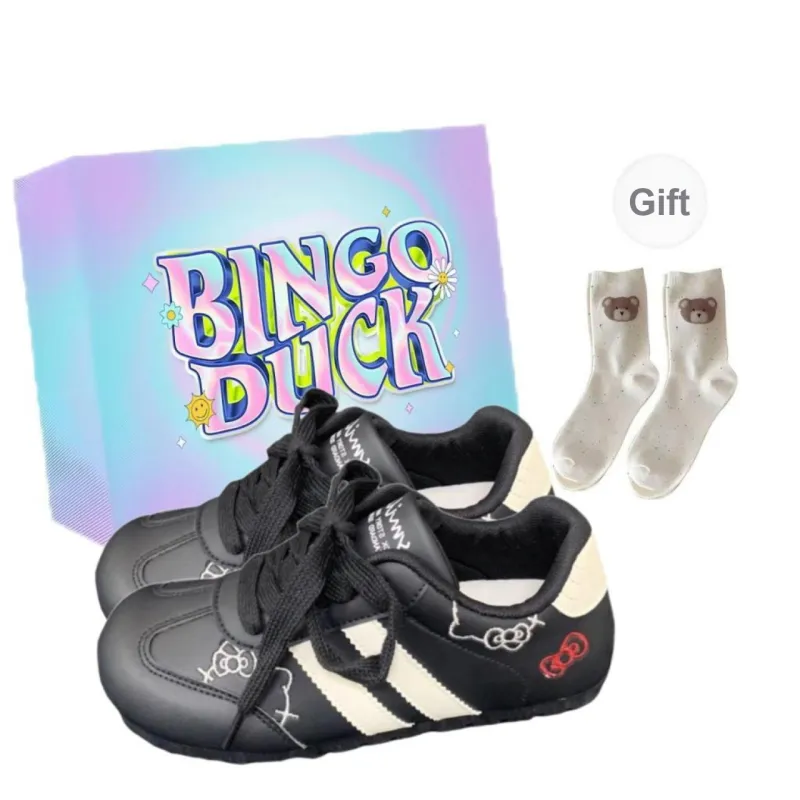 BINGO DUCK Slip Resistant Low Top Skateboard Shoes Women's-2