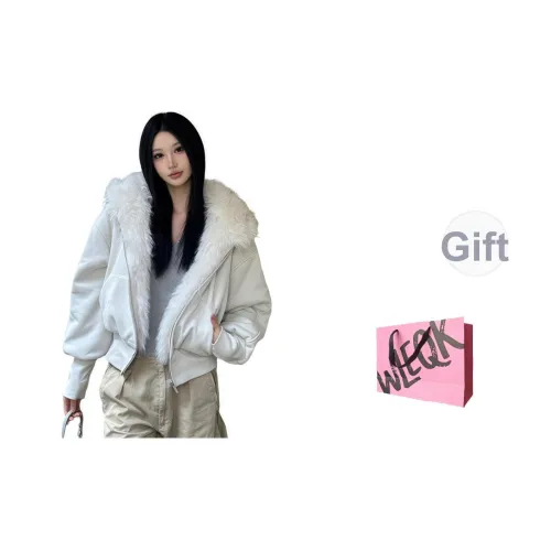 WLEQK Белый Женские пуховики