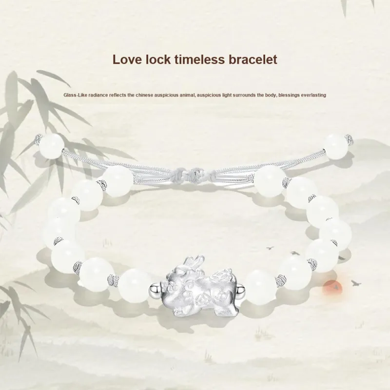GUDS GAVE Colored Glaze Jade Bracelets Unisex-1