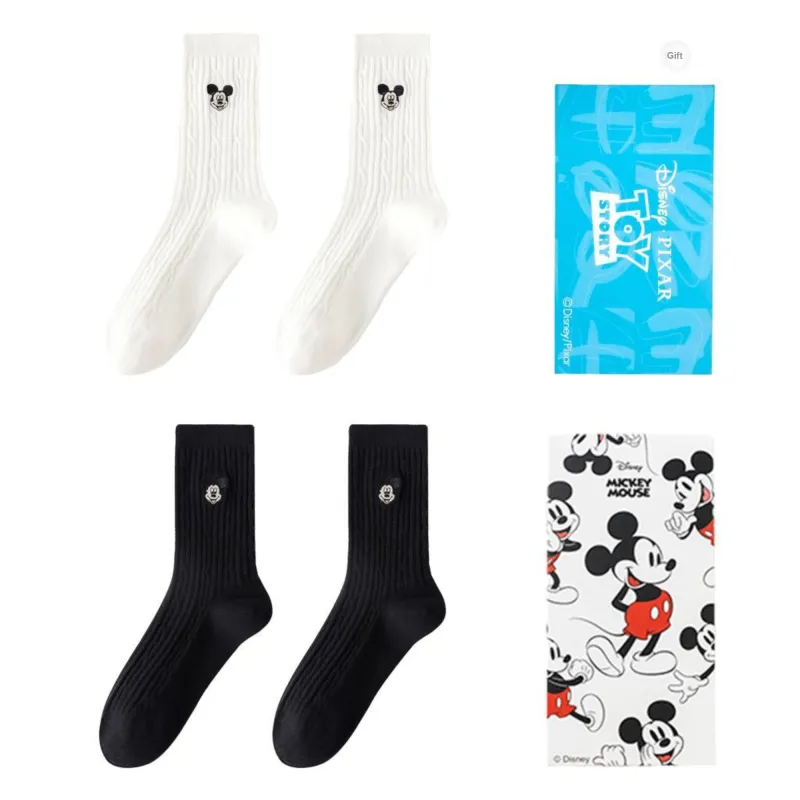 Disney Mickey Series Mid Calf Socks Unisex Box 4 Pack-8