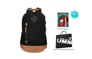 UMM Nylon Laptop Bag Backpack Unisex Gentleman Black