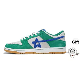 RIPSTAR SKBD Low Maxes Leonardo Anti Slip Wear Resistant Low Top Skateboard Shoes Unisex White Green