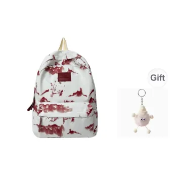 URBAN FOREST Composite Cloth Backpack Unisex Red/Gray Green/Pink