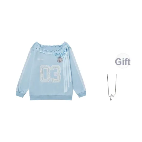 SONDR Светло-синий, В комплекте с ожерельем Женские Свитшоты