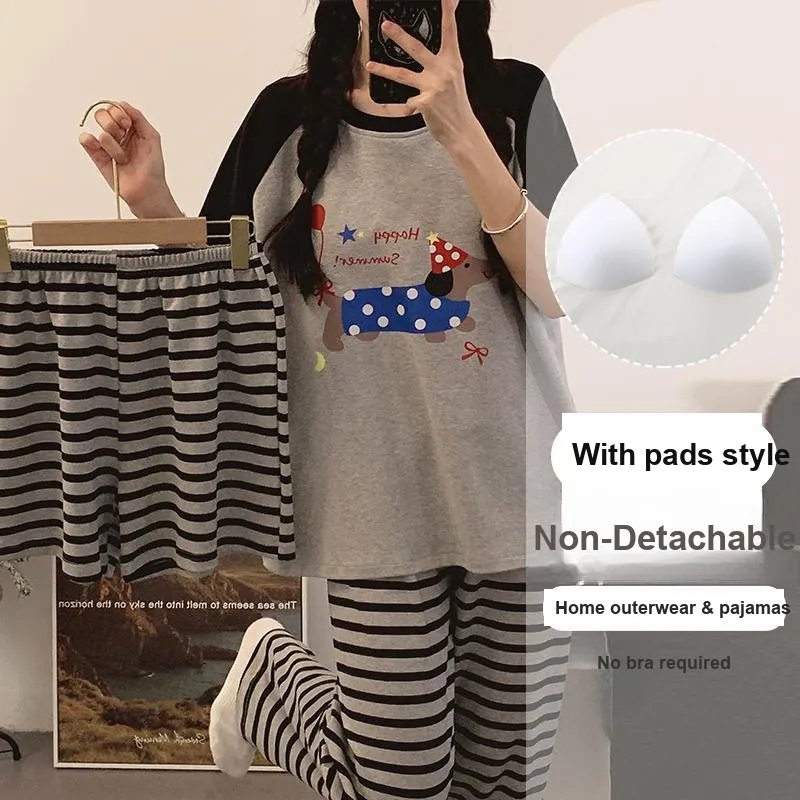 OUSHIBO Pajama Set Women's Image Color-2