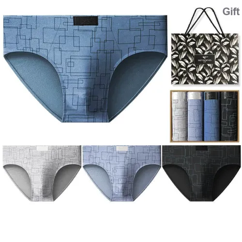 SEPTWOLVES Underpants Men's 4 Pack Gift Box Set+Shopping Bag